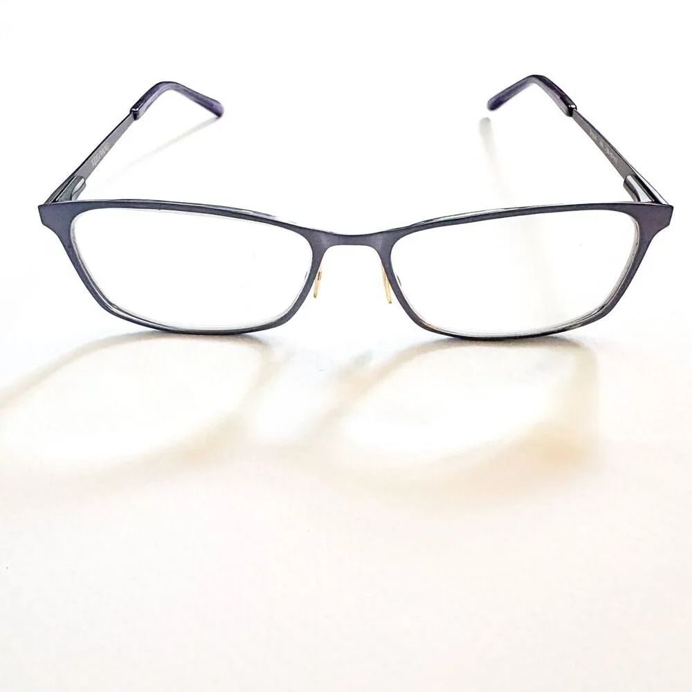 Vera Wang Womens Blue-Gray Cat-Eye Eyeglass Metal FRAMES ONLY 54 16 140